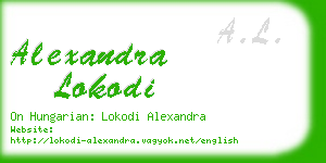 alexandra lokodi business card